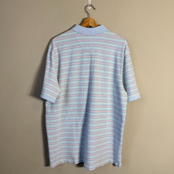 Brooks Brothers 346 Striped Polo Shirt Men's XL Blue Original Fit Pastel Preppy - Picture 3 of 11